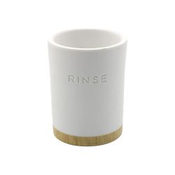 Tumbler White with Oak Tone Base