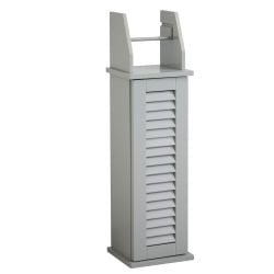 Eddie Louvre Toilet Roll Holder & Storage Grey