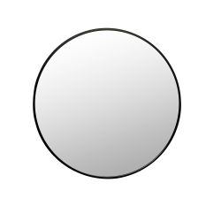 Black Round Mirror 50cm