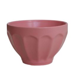 Fluted Bowl Large Pink