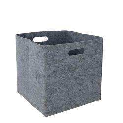 Foldable Light Grey Felt Storage Basket