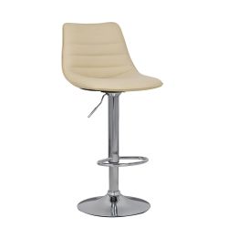 Jasmine Leather Barstool Cream