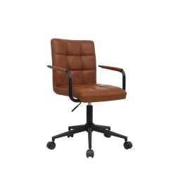 Ella Faux Leather Office Chair Tan