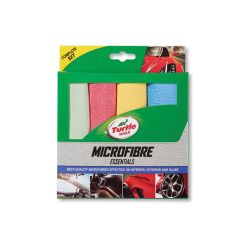 Turtle Wax Assorted Microfibre Cloths - 4 Pack