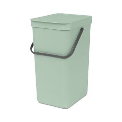 Brabantia Sort & Go Waste Bin, 16 Litre, Jade Green