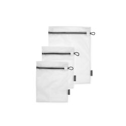 Brabantia Wash Bags, Set Of 3, White With Grey Zip