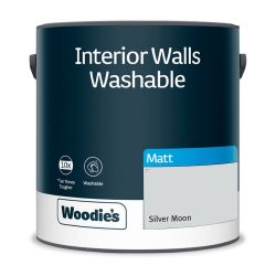 Woodie's Washable Matt Silver Moon 2.5Ltr