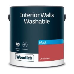Woodie's Washable Matt Chilli Heat 2.5Ltr