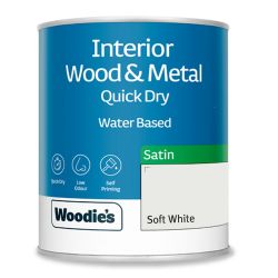 Woodie's Quick Dry Satin Soft White 750Ml