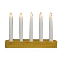 Wooden Candle Bridge With Warm White LED Lights