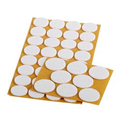 Felt-Gliders Set Self-Adhes. White 40Pcs