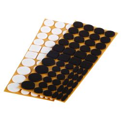 Felt-Glider Set Adhe. White/Brown 110Pcs