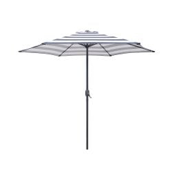 Crank Parasol Grey/White Stripe