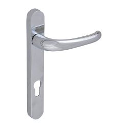Yale Essentials Short Backplate Door Handle - Chrome
