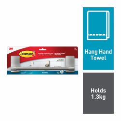 Command Satin Nickel Hand Towel Bar