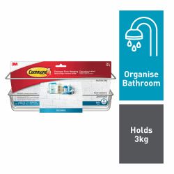 Command Satin Nickel Shower Caddy