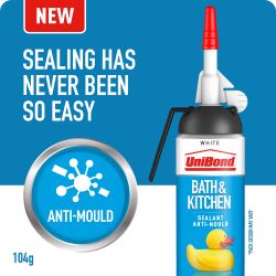 UniBond Bath & Kitchen Sealant White Easy Pulse 104g