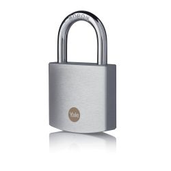 Yale 50mm Chrome Finish Brass Padlock