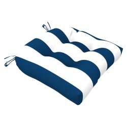 Layla Navy Stripe Seat Cushion