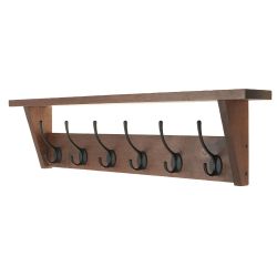 Black Victorian Shelf & Coat Rack 