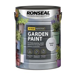 Ronseal Garden Paint Pewter Grey 5Ltr