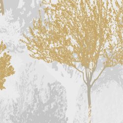 Birch Mustard Wallpaper