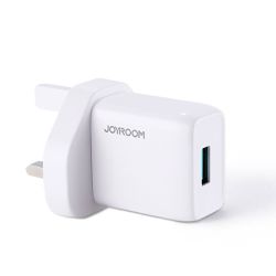 Joyroom Usb Wall Charger 2.1 A Uk Plug White