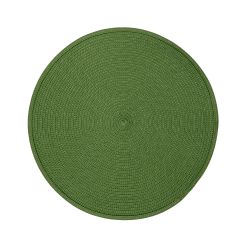 Woven Round Placemat Green
