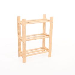 3 Shelf Narrow Storage Unit With Sanded Finish