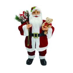 Standing Santa and Teddy 80cm