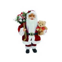 Standing Santa and Teddy 40cm