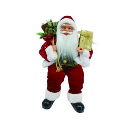 Sitting Santa with Present 40cm