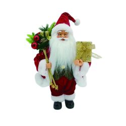 Standing Santa with Present 30cm