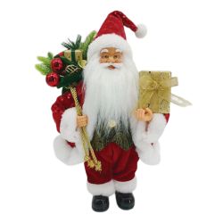 Standing Santa with Present 30cm