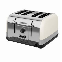Morphy Richards Venture 4 Slice Toaster Stainless Steel Cream