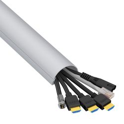 D-Line 1M Length Trunking 50X25 - Silver Effect