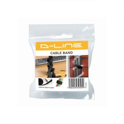 D-Line Cable Tidy Hook & Loop Band 20Mm Black 1.2M