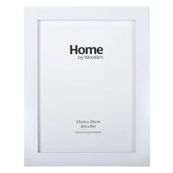 White Contemporary Frame 6" x 8"