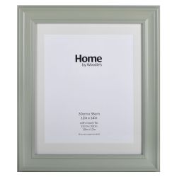 Grey Scooped Wide Frame 12" x 14"