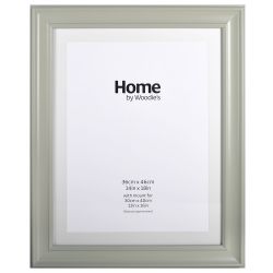 Grey Scooped Wide Frame 14" x 18"