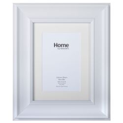 White Scooped Wide Frame 6" x 8"