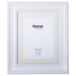 White Scooped Wide Frame 8" x 10"