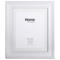 White Scooped Wide Frame 10" x 12"