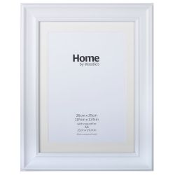 White Scooped Wide Frame A4