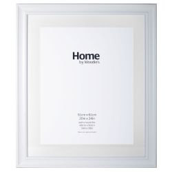 White Scooped Wide Frame 20" x 24"