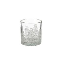 Frosted Tealight Holder Silver 8cm