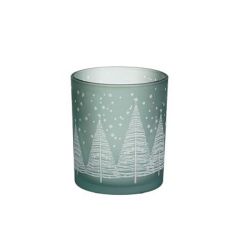 Christmas Tree Tealight Holder Grey 10cm