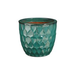 Nevis Pot Round Turquoise 23cm