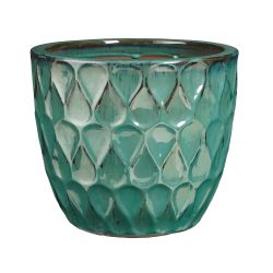 Nevis Pot Round Turquoise 37cm
