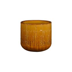 Oran Pot Round Ocre 21cm